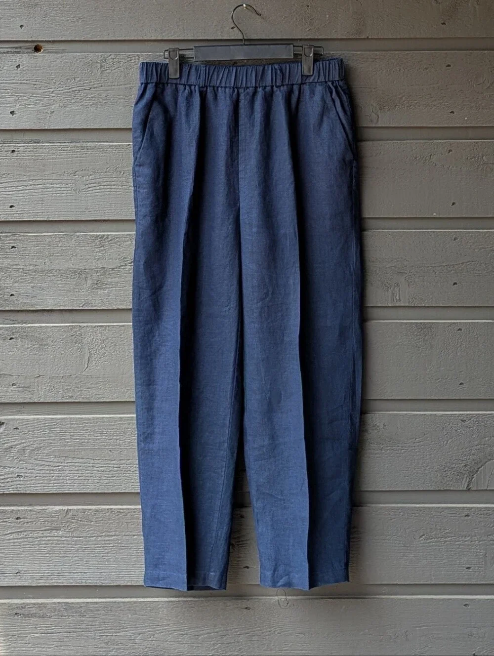 Quince 100% European Linen Pants Deep Navy Blue Size Small